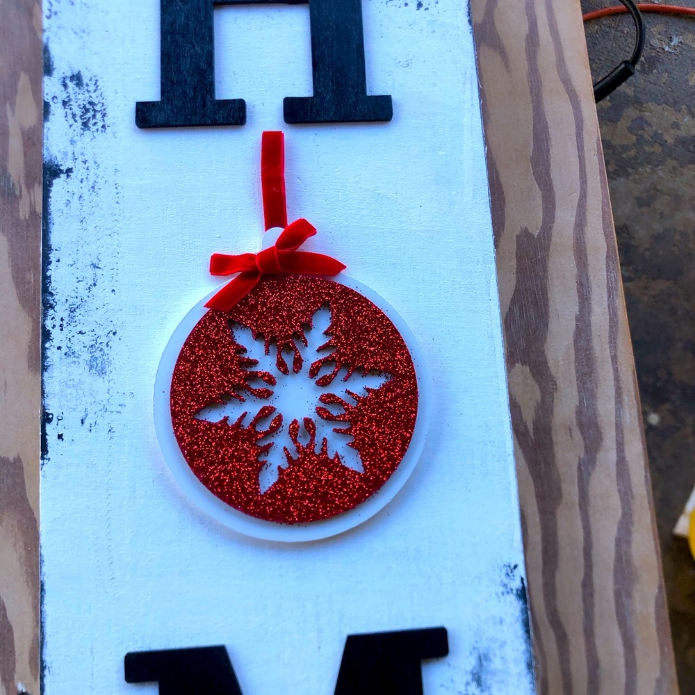Homemade christmas home sign